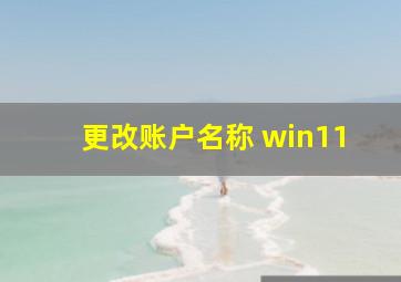 更改账户名称 win11